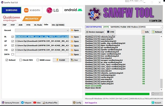 SamFw Tool V5.8 Changelog
